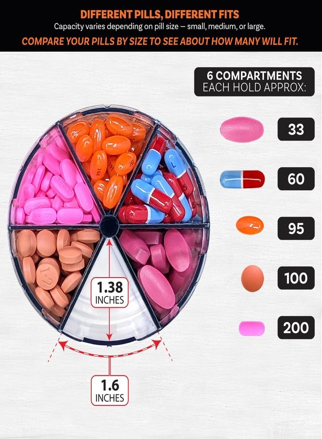 pill thing موزع حبوب مكملات مونستر جونيور - يتسع لحبوب الفيتامينات والأدوية الصغيرة والمتوسطة الحجم، ويسهل توزيعها من عبوة واحدة. يتضمن ملصقات للأقسام (عبوة واحدة). - Image 3